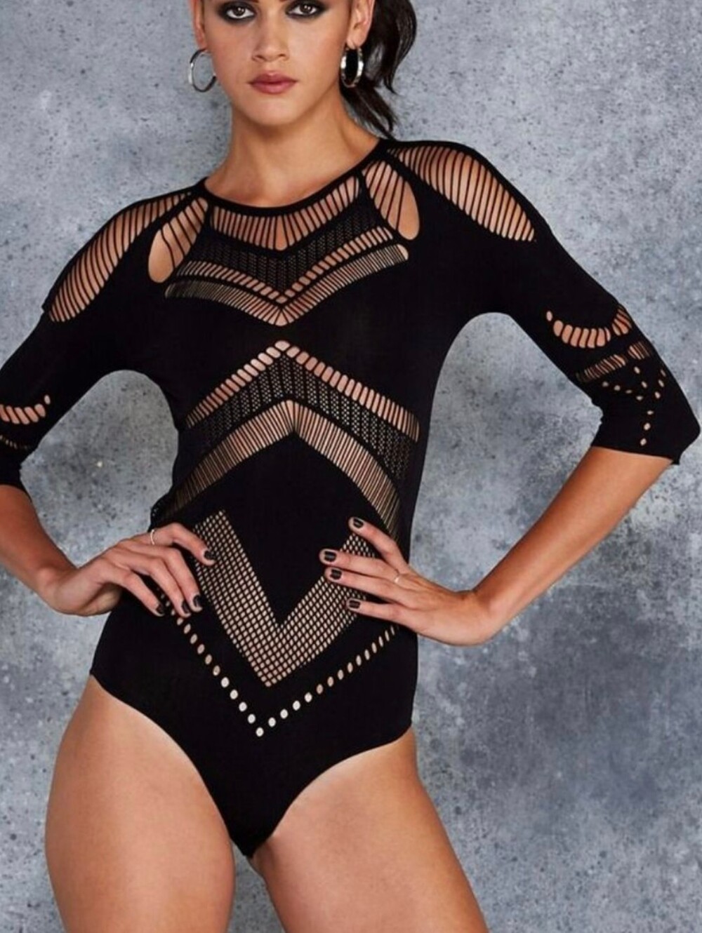 Black Milk A Sassy Nation Cut out Black Bodysuit One Size Fits All